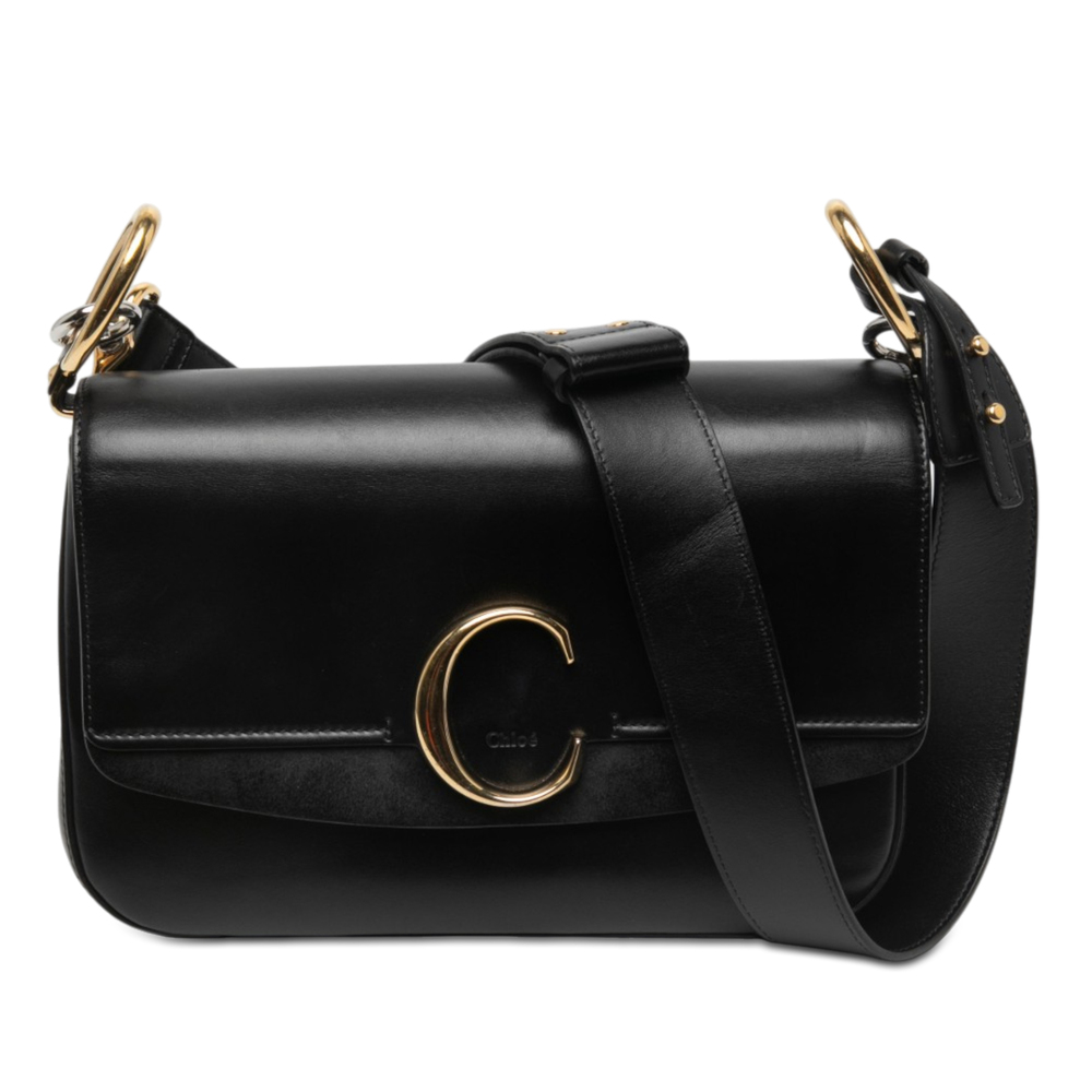 Pre-Loved Chloé Small Leather C Double Carry Satchel